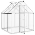 Gewächshaus Alu 169x169x195 cm – witterungsbeständig, mit eingebauten Regenrinnen & 5-Fach verstellbarem Lüftungsfenster, für Pflanzenzucht im Garten - Thumbnail 6