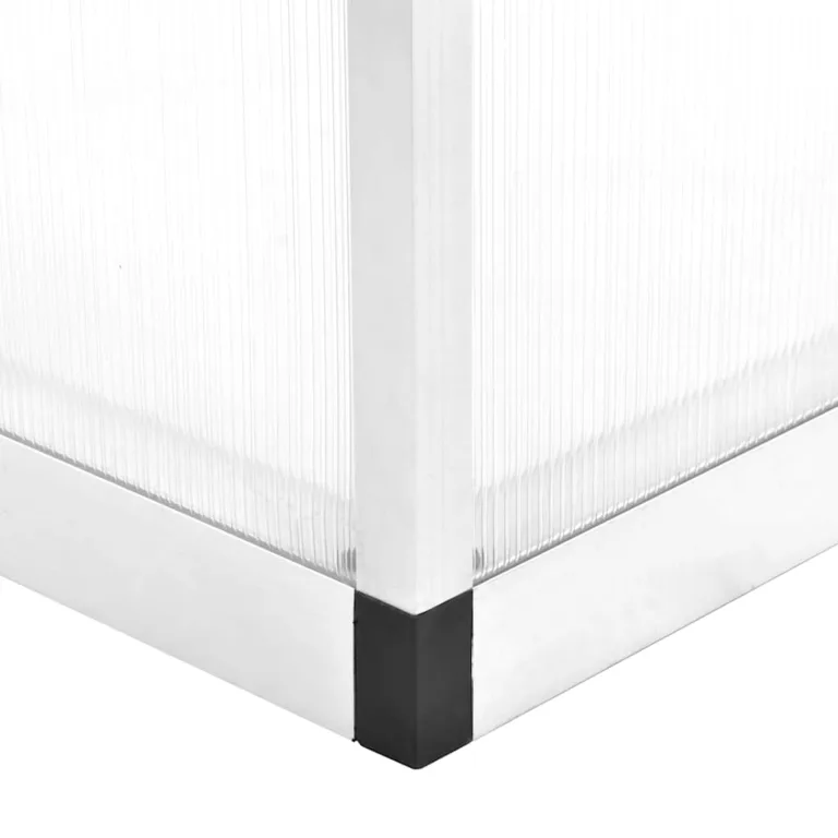 Gewächshaus Aluminium 421x190x195 cm, 15,6 m³ Volumen, doppelwandige Polycarbonat-Platten, UV-beständig & wärmeisolierend, für Hobbygärtner – Bild 6