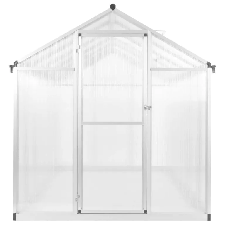 Gewächshaus Aluminium 421x190x195 cm, 15,6 m³ Volumen, doppelwandige Polycarbonat-Platten, UV-beständig & wärmeisolierend, für Hobbygärtner – Bild 1