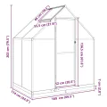 Gewächshaus mit Fundamentrahmen Grün 169x114x202 cm aus Aluminium Polycarbonat für Tomatenhaus Frühbeet Anzucht bei Frostschutz wetterbeständig - Thumbnail 8