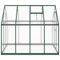 Gewächshaus mit Fundamentrahmen Grün aus Aluminium und 4 mm Polycarbonatplatten, 224 x 169 x 195 cm, 3,79 m² Grundfläche, UV-beständig - Thumbnail 3