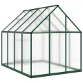 Gewächshaus mit Fundamentrahmen Grün aus Aluminium und 4 mm Polycarbonatplatten, 224 x 169 x 195 cm, 3,79 m² Grundfläche, UV-beständig - Thumbnail 4