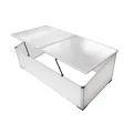 Mangloder Frühbeet ohne Boden mit 2 Deckeln aus Polycarbonat, Aluminiumrahmen, 110 x 41 x 55 cm, UV-beständig, wetterfest, für Anzucht, Gewächshaus, Tomatenhaus, Balkon und Terrasse - Thumbnail 1