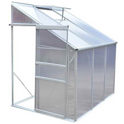 VidaXL Anlehngewächshaus • Alu silber • 4mm HKP • 2,59m²