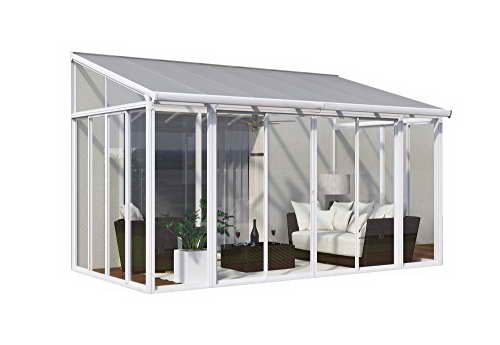 Palram Anlehngewächshaus • Sanremo • Alu weiß • 12,1m² - Bild 1