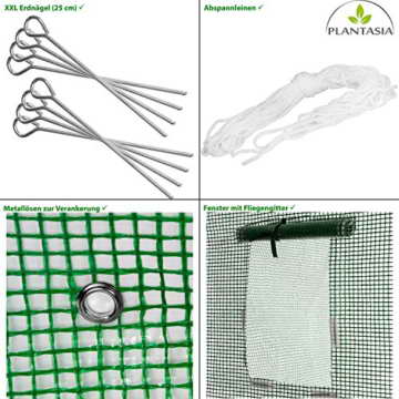 PLANTASIA® Foliengewächshaus Tomatenzelt mit extra langem Überhang, Größenauswahl, UV- und witterungsbeständig - 4