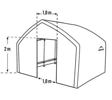 ShelterLogic Foliengewächshaus, Gewächshaus, Tomatenhaus 13,8m² // 370x300x270 cm (BxTxH) // Folienhaus & Folienzelt - 2