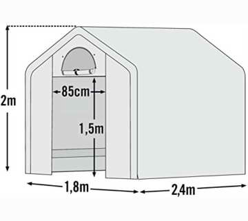 ShelterLogic Gewächshaus, Foliengewächshaus, Tomatenhaus inkl. Regal // 240x180x200cm (LxBxH) // 4,32m² // Folienhaus & Folienzelt - 4