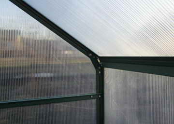 9m² PROFI ALU Gewächshaus Glashaus Treibhaus inkl. Stahlfundament u. 4 Fenster, mit 6mm Hohlkammerstegplatten - (Platten MADE IN AUSTRIA/EU) von AS-S - 6