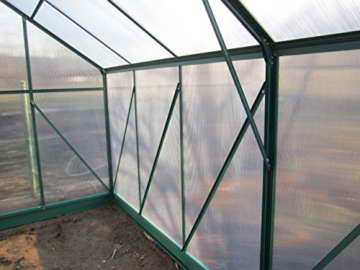 9m² PROFI ALU Gewächshaus Glashaus Treibhaus inkl. Stahlfundament u. 4 Fenster, mit 6mm Hohlkammerstegplatten - (Platten MADE IN AUSTRIA/EU) von AS-S - 3