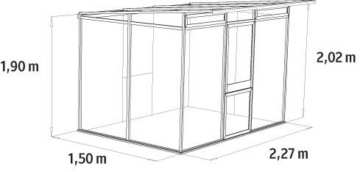 KGT Gewächshaus »Jubilea II (BxT: 227x150 cm)« silberfarben - 2