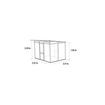 KGT Gewächshaus »Linea II (BxT: 297x217)« silberfarben - 3