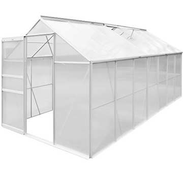 Aluminium Gewächshaus 15,93 m³ Treibhaus Gartenhaus Frühbeet Pflanzenhaus Aufzucht - 