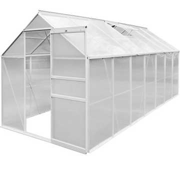 Aluminium Gewächshaus 15,93 m³ Treibhaus Gartenhaus Frühbeet Pflanzenhaus Aufzucht - 