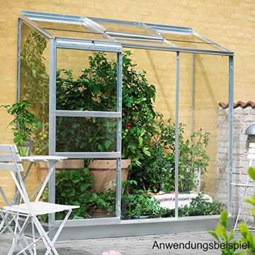 Gewächshaus Juliana Altan 3 1,33m² Alu / 3mm Blankglas -