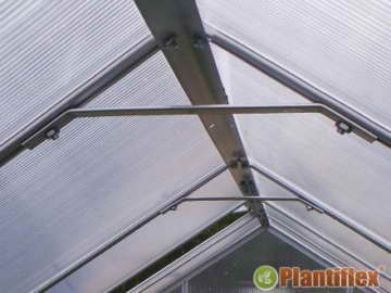 Aluminium Gewächshaus mit Fundament verschiedene Modelle Treibhaus Garten Pflanzenhaus Alu Tomatenhaus (250x310, Silber) - 