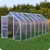 Aluminium Gewächshaus mit Fundament verschiedene Modelle Treibhaus Garten Pflanzenhaus Alu Tomatenhaus (190x430, Silber) -