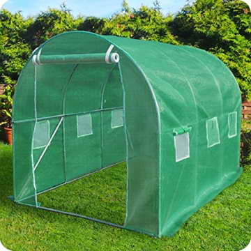 Gewächshaus Fundament Garten Foilen Treibhaus Tomatenhaus Pflanzenhaus 6-24m² (200x350cm - 7,00m²) -