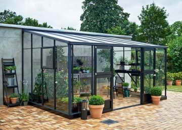 Gewächshaus Juliana Veranda 12,9m² Alu / 3mm Sicherheitsglas - 