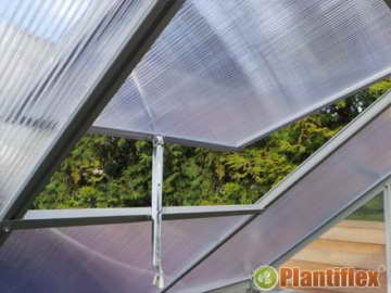 Gewächshaus mit Fundament 8,17m² - 190x430cm Garten Pflanzenhaus Alu Treibhaus Tomatenhaus - 