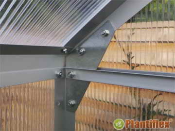 Gewächshaus mit Fundament 8,17m² - 190x430cm Garten Pflanzenhaus Alu Treibhaus Tomatenhaus - 