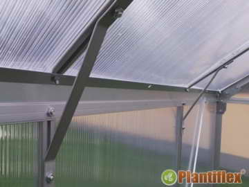 Gewächshaus mit Fundament 8,17m² - 190x430cm Garten Pflanzenhaus Alu Treibhaus Tomatenhaus - 