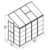 Anlehngewächshaus Interline 8x4' - 