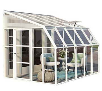 RION Kunststoff Anlehngewächshaus / Wintergarten "Sun Room 45" (322 x 258 x 266cm (TxBxH) + Dachfenster -