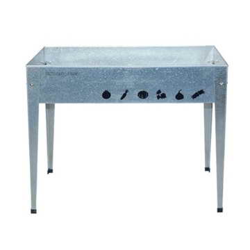 Herstera Garden Hochbeet Gartenbeet Minibeet Silber // 100x60x84 cm (LxBxH) // Balkonbeet -