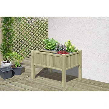 Hochbeet Kräuterbeet aus Holz 109x78x80 cm mit 6x Pflanzkasteneinsatz -
