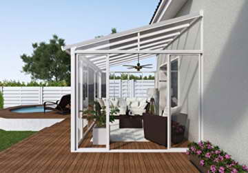 Palram Sanremo Lean zu Wintergarten - Robuste Struktur Wintergarten - 