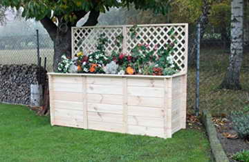 Promadino Hochbeet 1,6 m mit Rankgitteraufsatz -