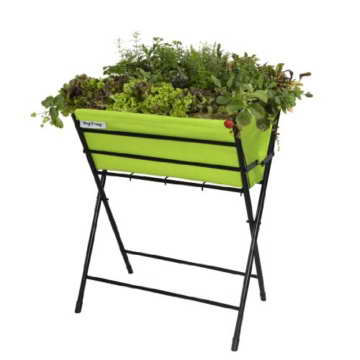 VegTrug Poppy Hochbeet, Pflanztasche aus Filz, Limettengrün / Schwarz, POPKT009LG -